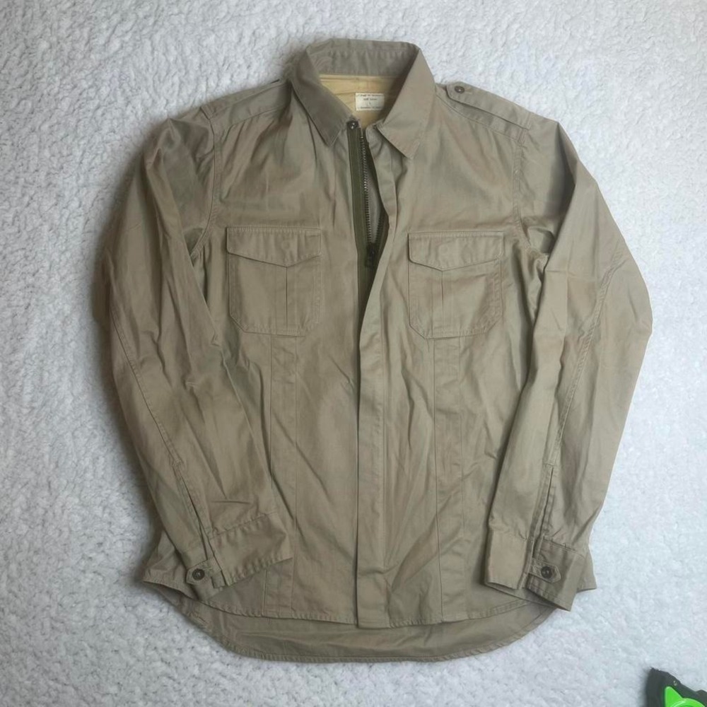 Rag‎ & bone women's beige full zip chore military utility coat large